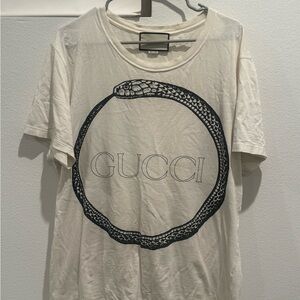 AUTHETIC GUCCI snake print tee